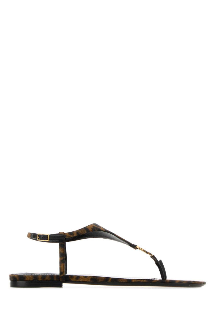 Leopard Print Ankle Strap Sandals 1