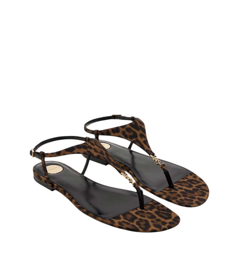 Leopard Print Ankle Strap Sandals 3