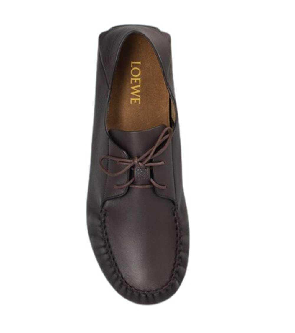 Dark Brown Leather Lace Ups Shoes 3