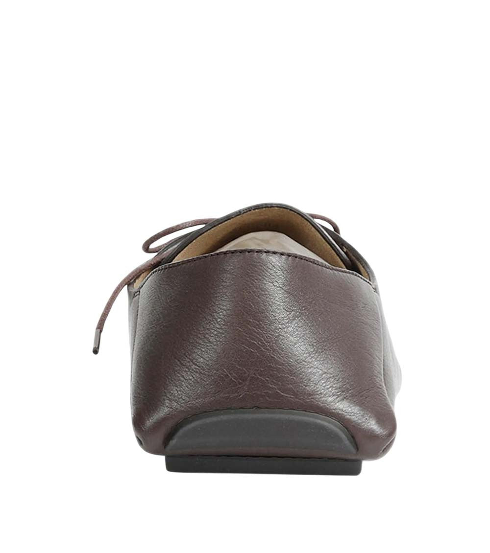 Dark Brown Leather Lace Ups Shoes 4