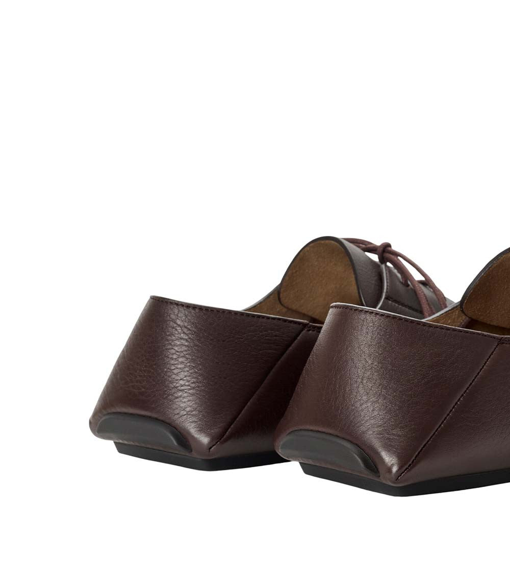 Dark Brown Leather Lace Ups Shoes 5