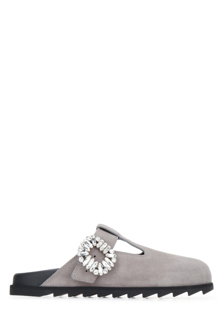 Grey Embellished Mules 1