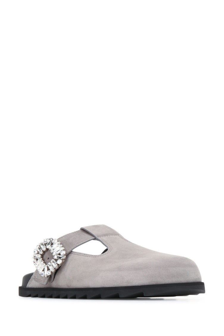 Grey Embellished Mules 2