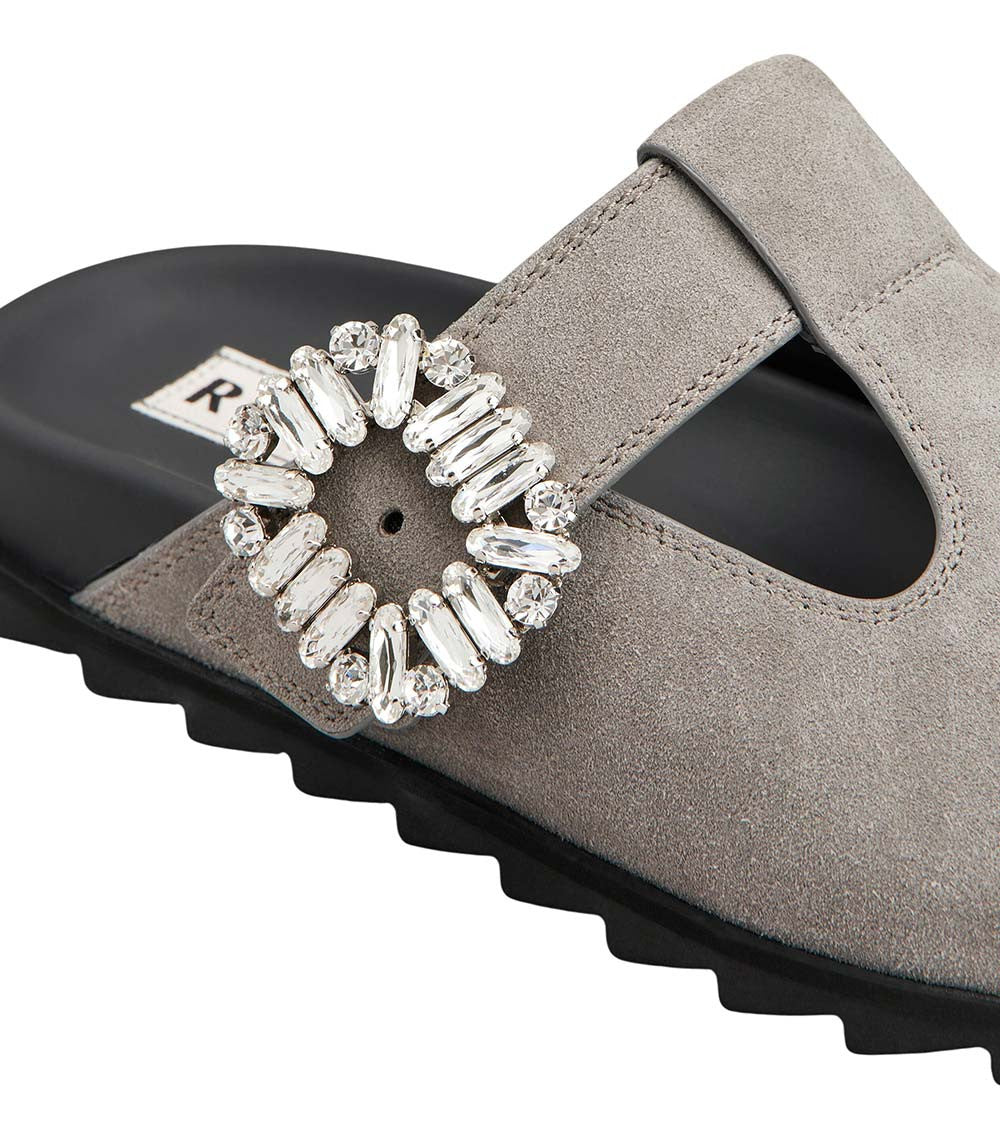 Grey Embellished Mules 4