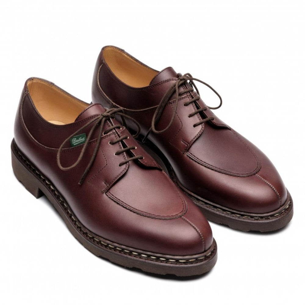 Maroon Leather Lace Ups Shoes 2