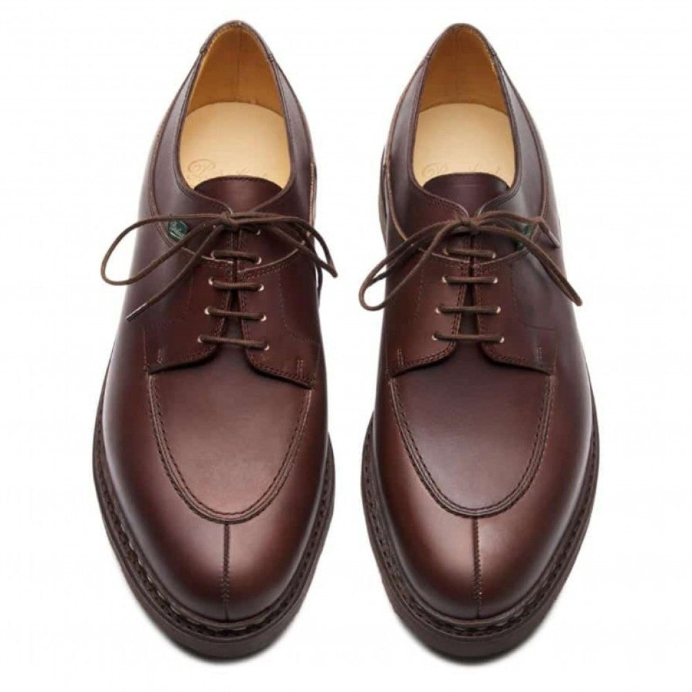 Maroon Leather Lace Ups Shoes 3
