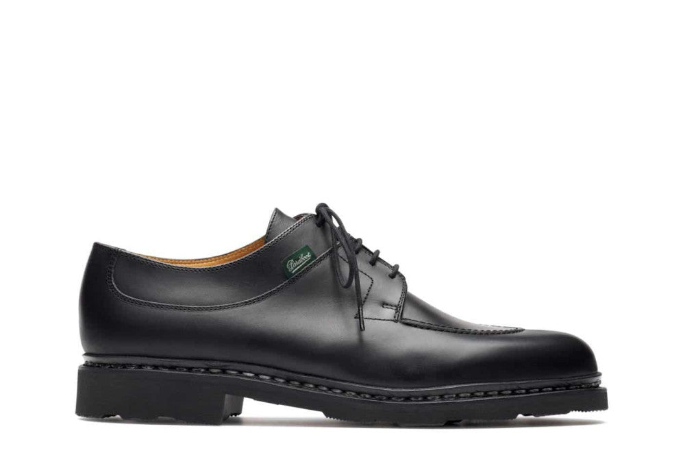 Black Solid Avignon Lace Ups Shoes 1