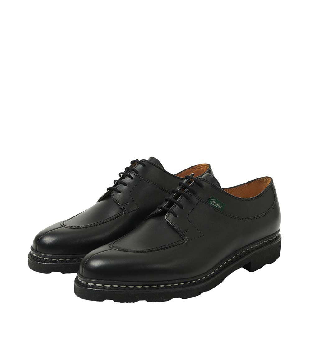 Black Solid Avignon Lace Ups Shoes 2