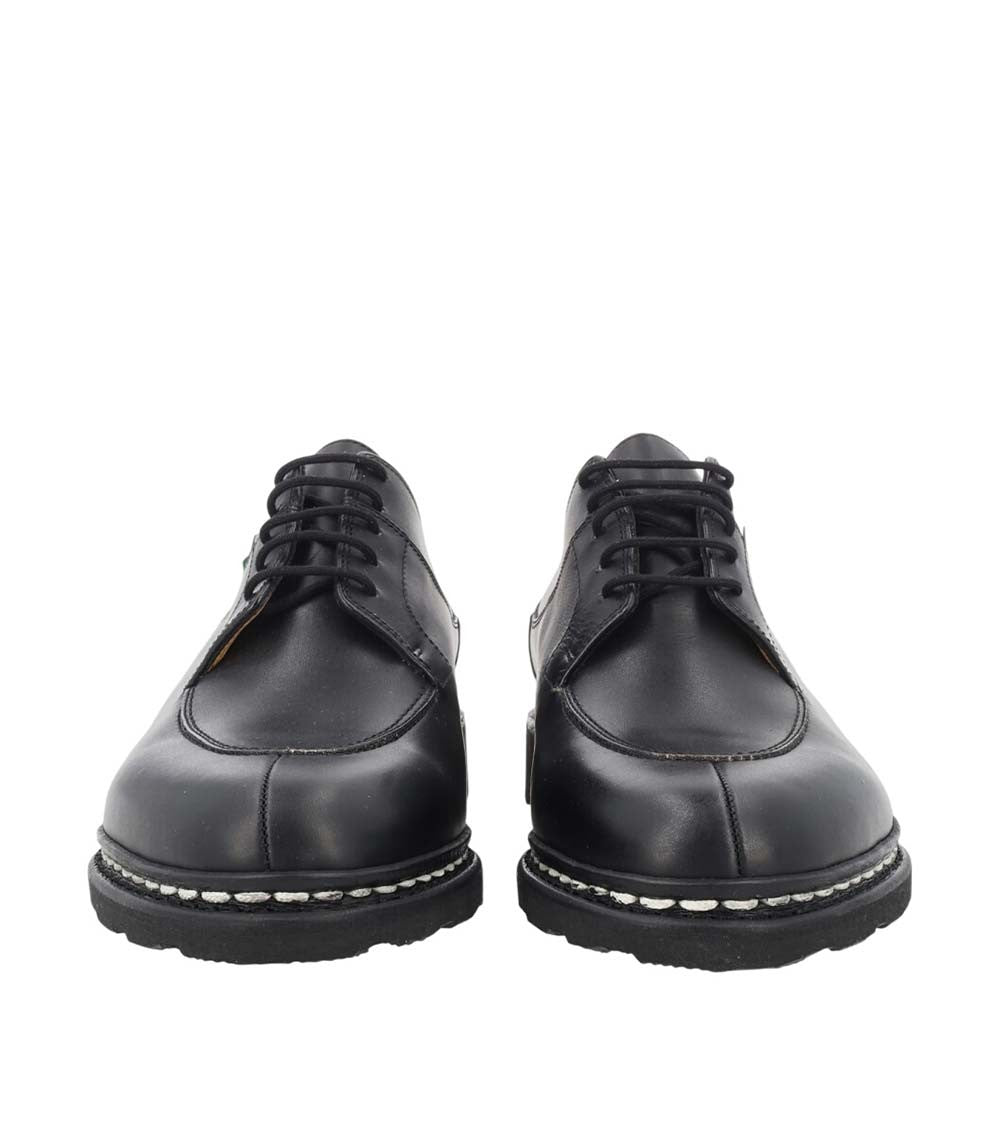 Black Solid Avignon Lace Ups Shoes 3