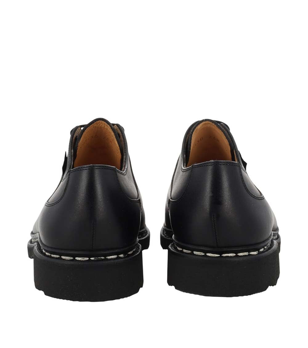 Black Solid Avignon Lace Ups Shoes 4