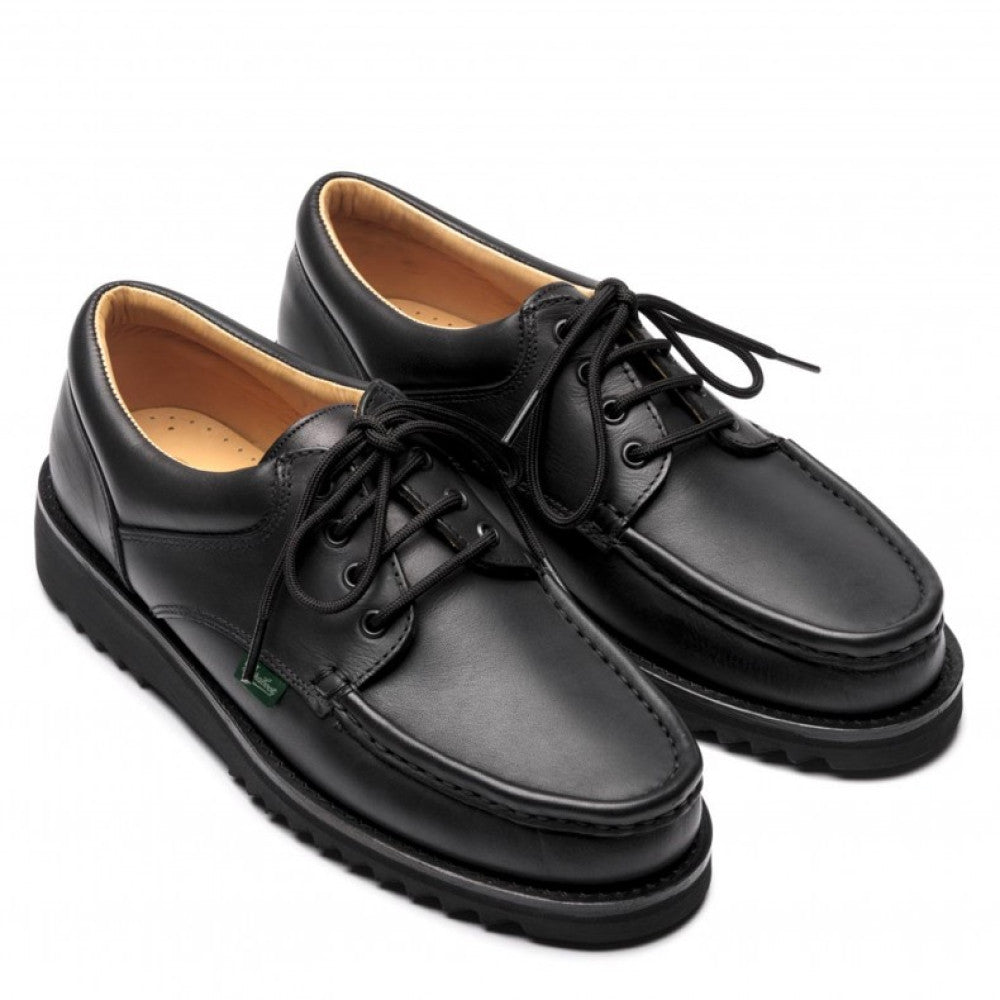 Black Leather  Lace Ups  Shoes 2