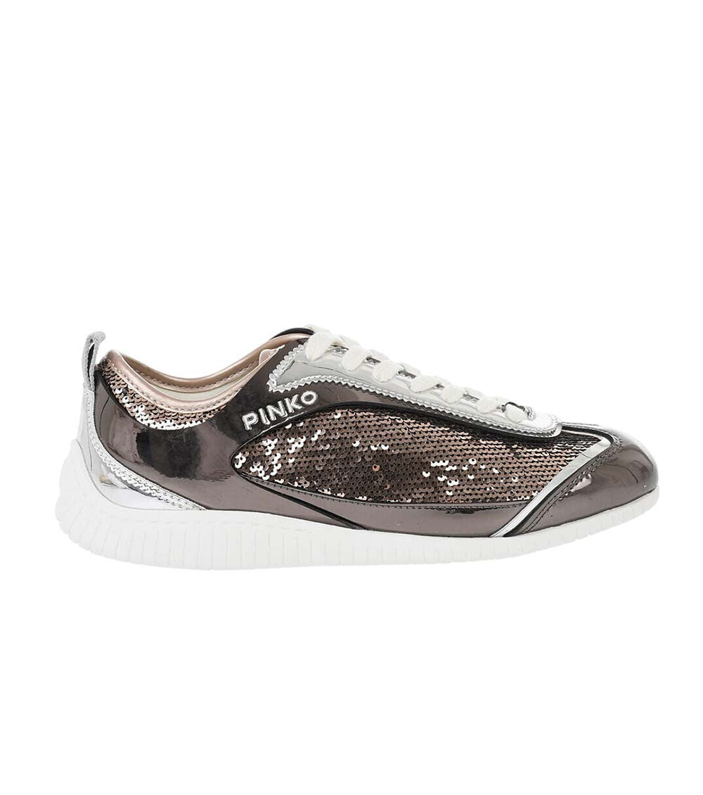 Brown Embellished Sneakers 1