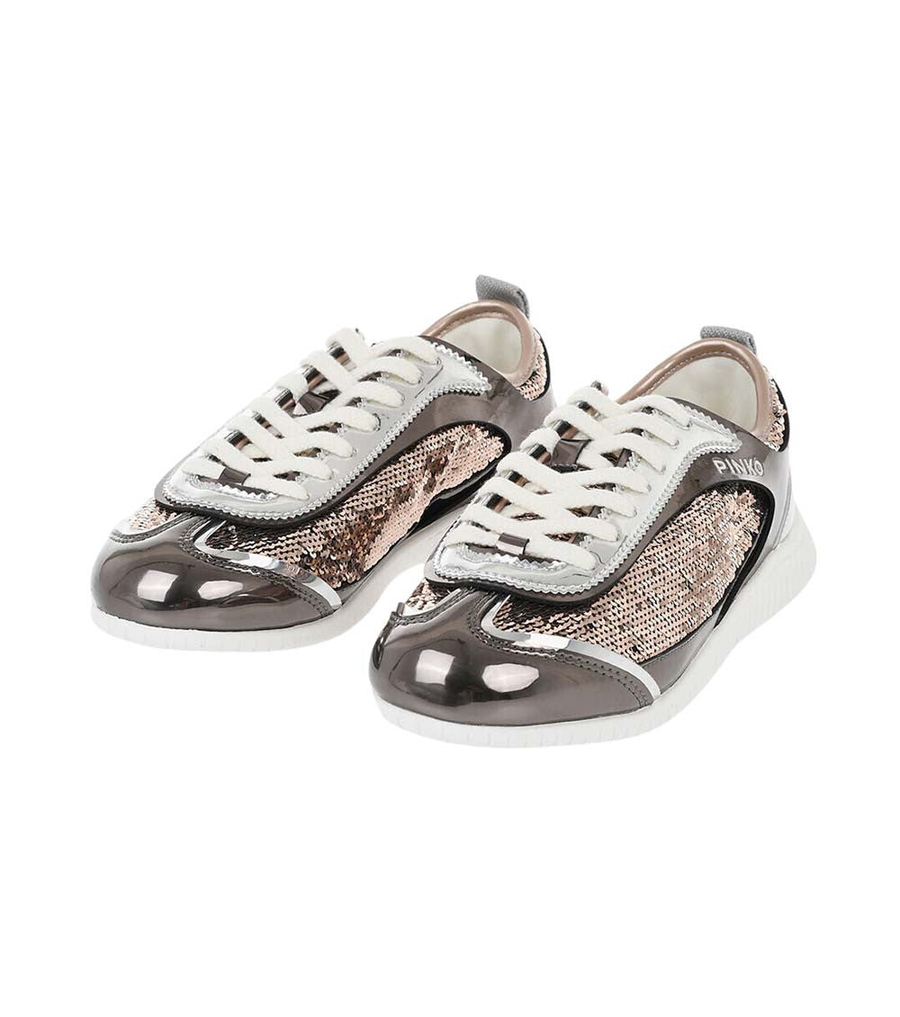 Brown Embellished Sneakers 2