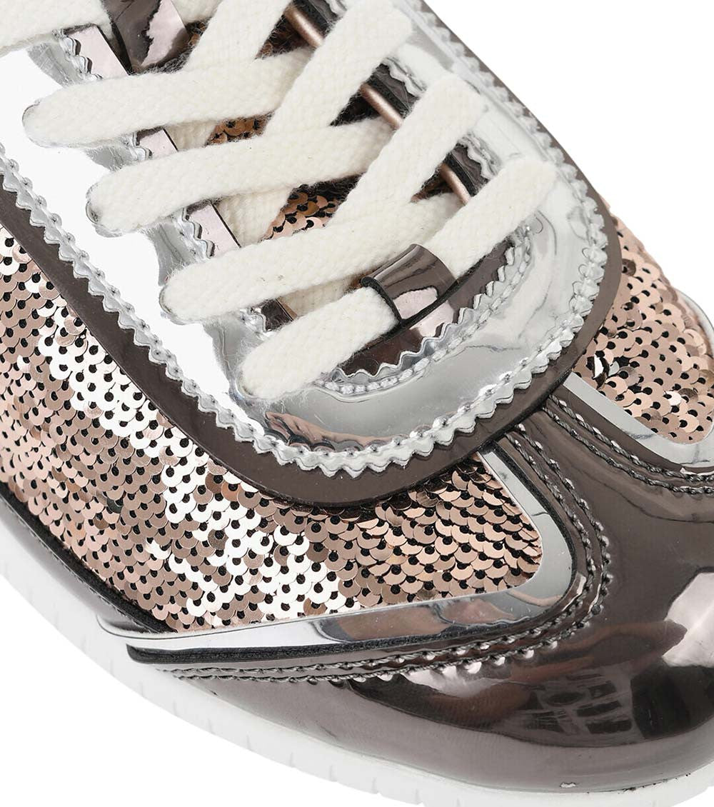 Brown Embellished Sneakers 4