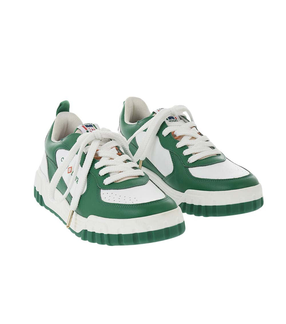 Green Color Block Sneakers 2