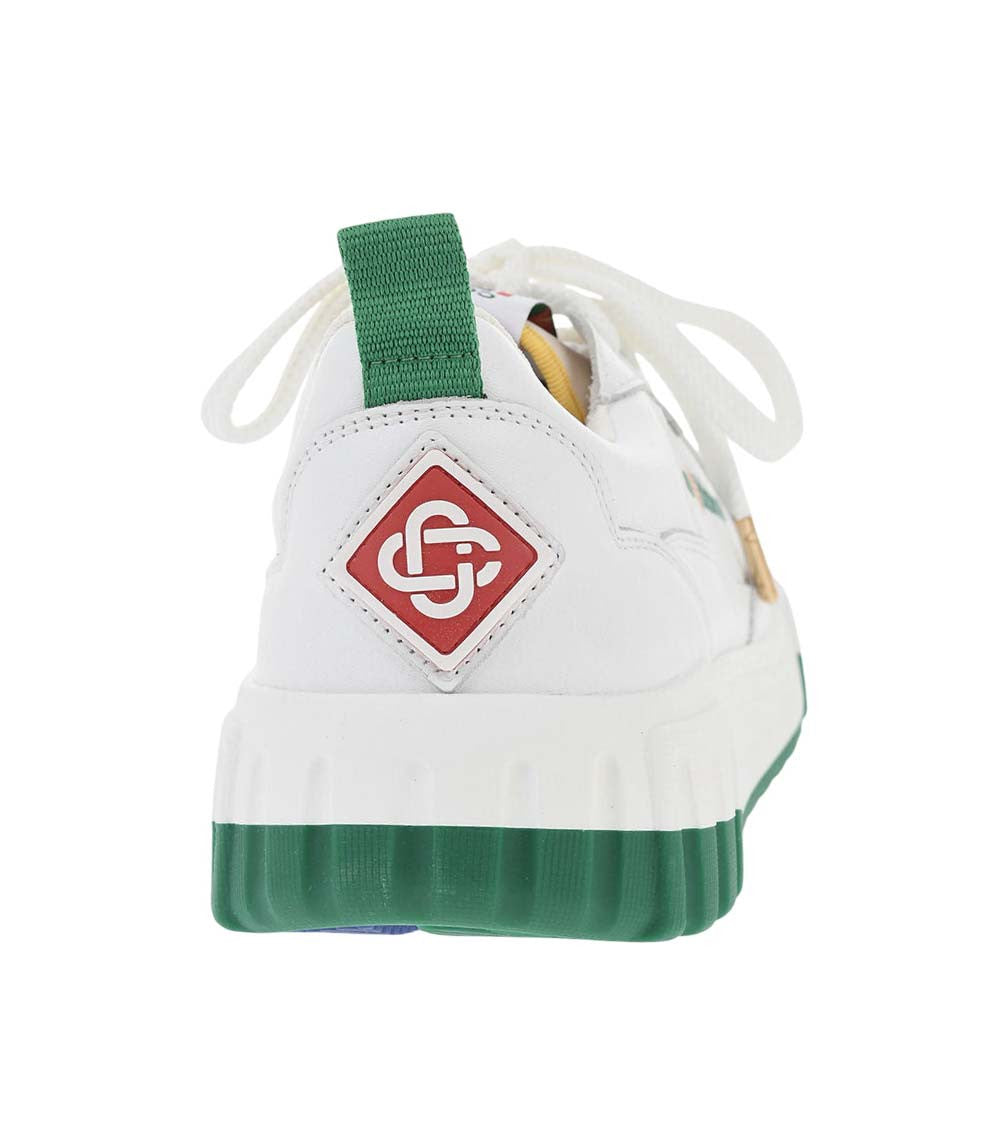 White Logo Leather Sneakers 3