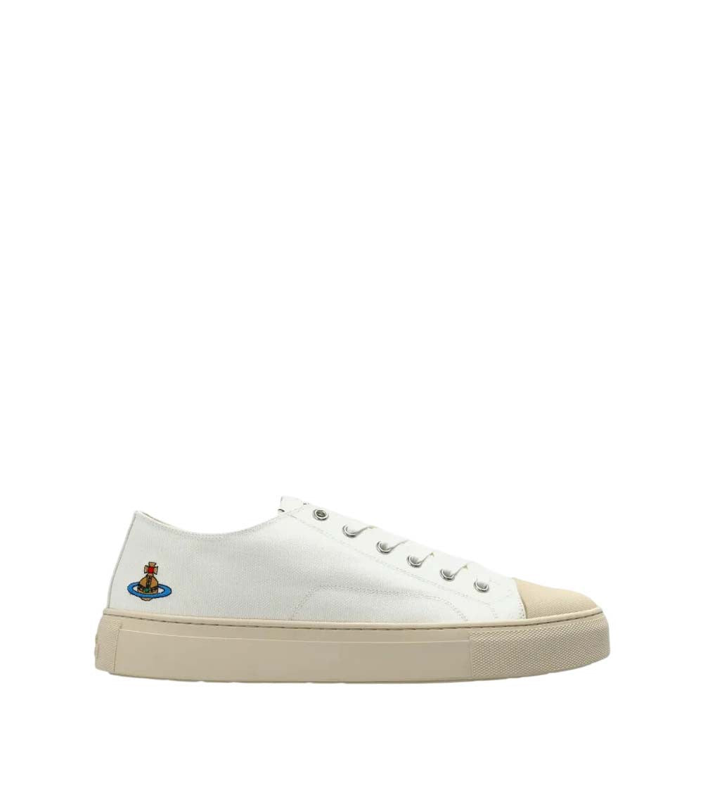 White Color Block Sneakers 1