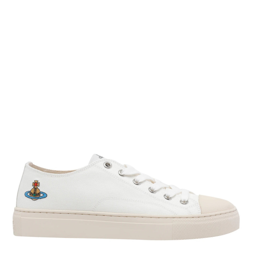 White Color Block Sneakers 1