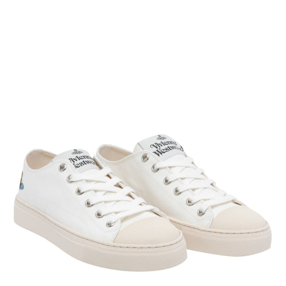 White Color Block Sneakers 2
