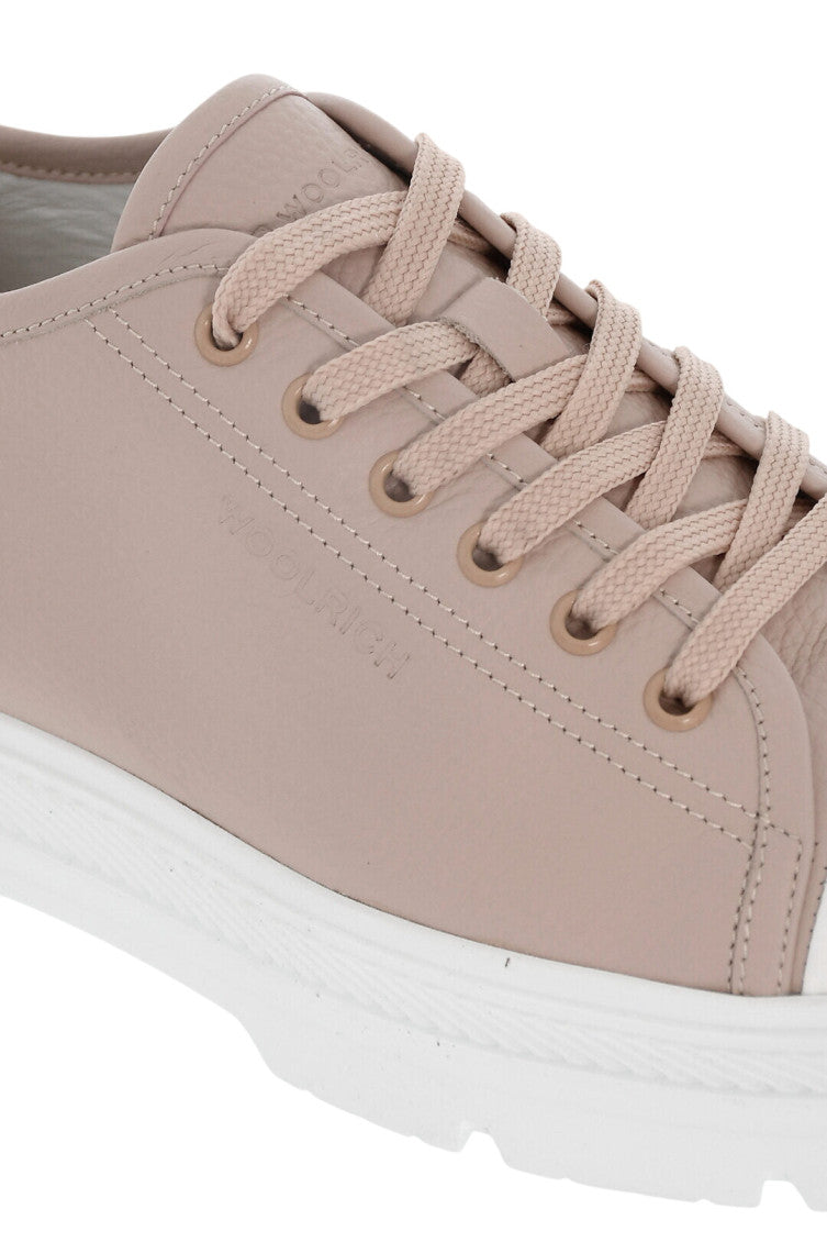 Pink Textured Military Sneakers 4