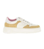 Beige Color Block Sneakers 1