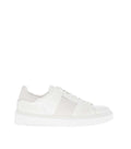 White Color Block Low-Top Sneakers 1