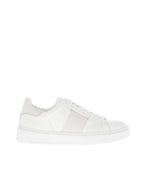 White Color Block Low-Top Sneakers 1