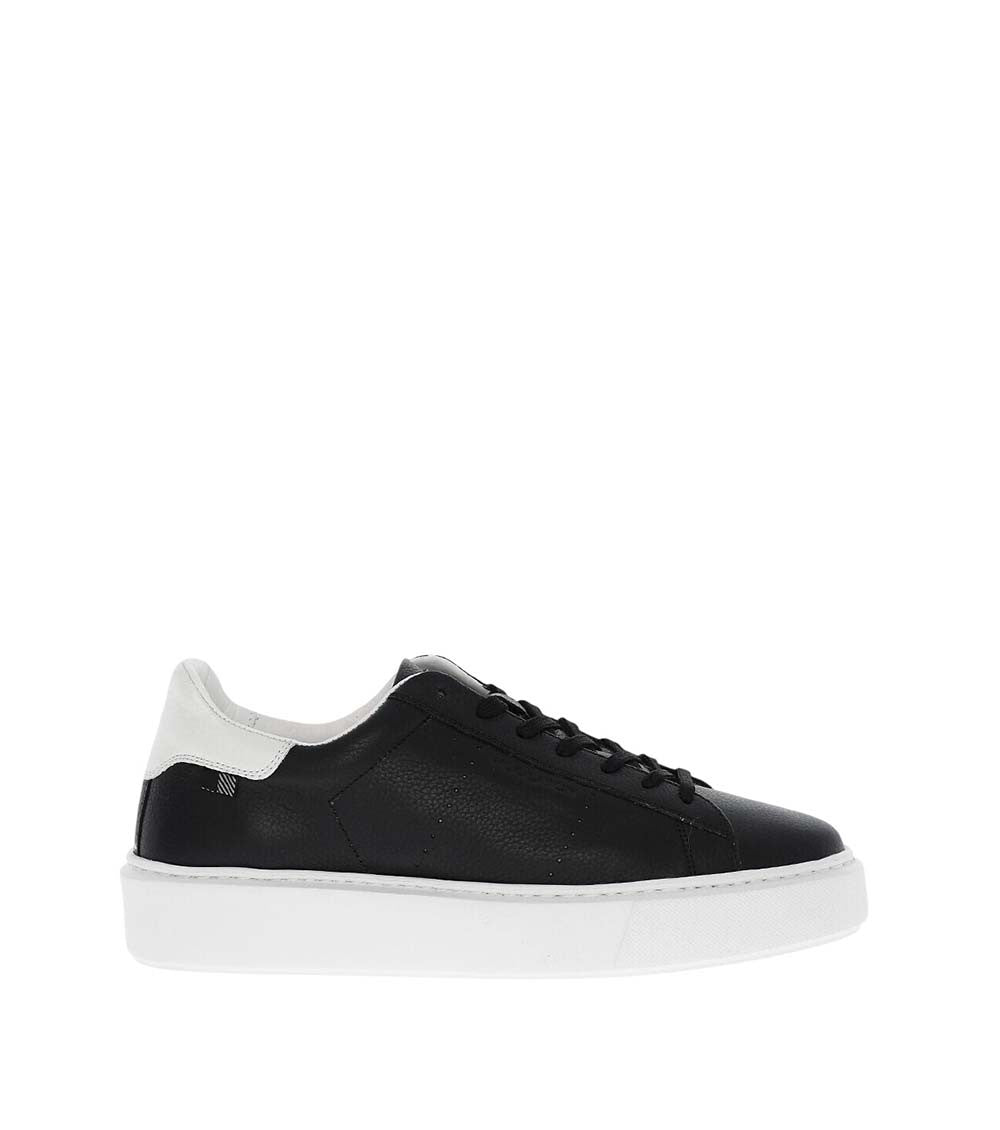 BlackWhite Leather Sneakers 1