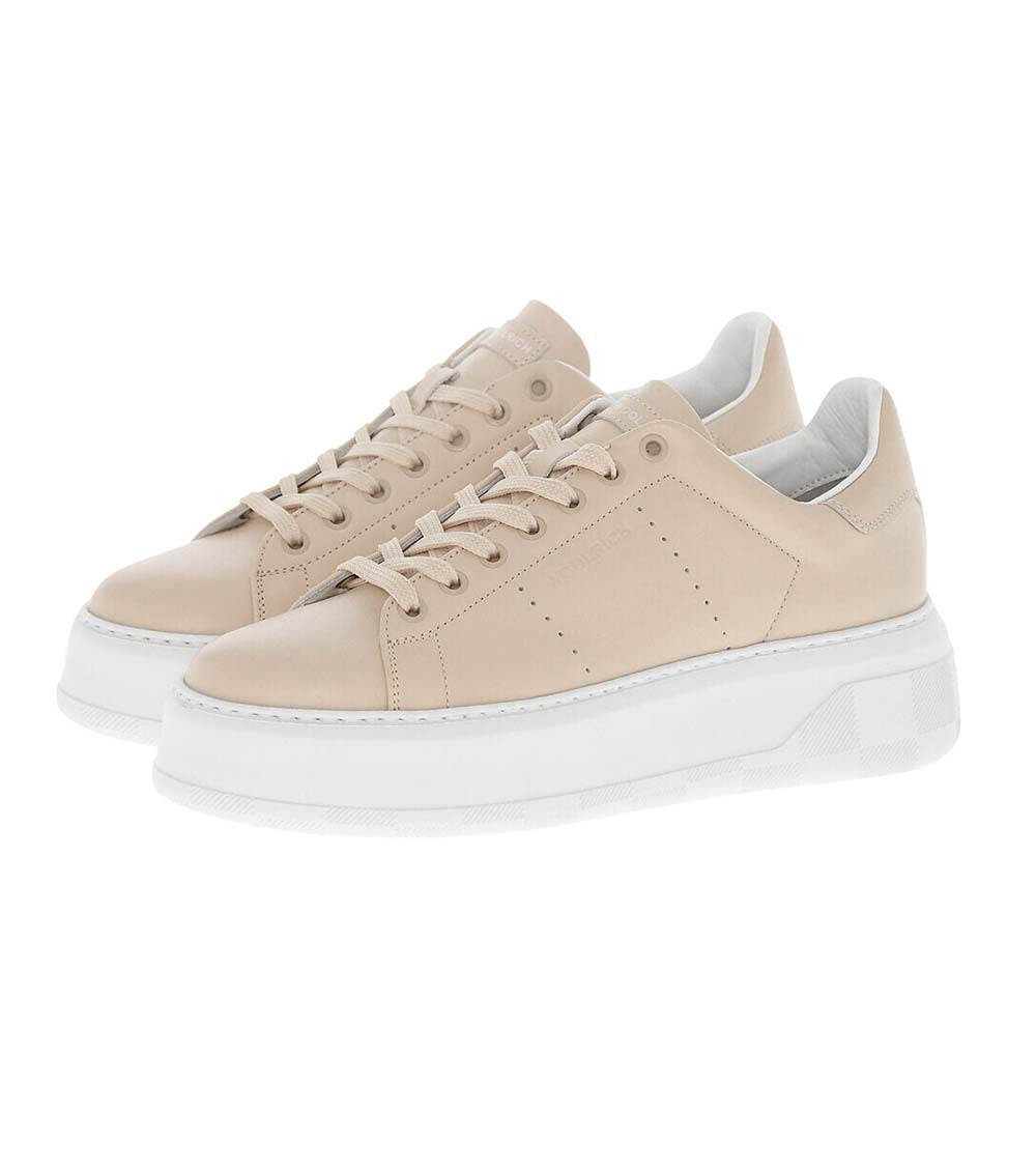 Beige Logo Low-Top Sneakers 2