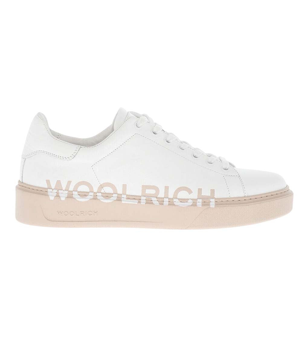 White Logo Low-Top Sneakers 1