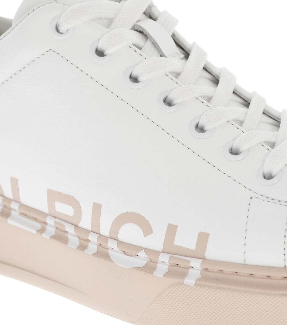 White Logo Low-Top Sneakers 3