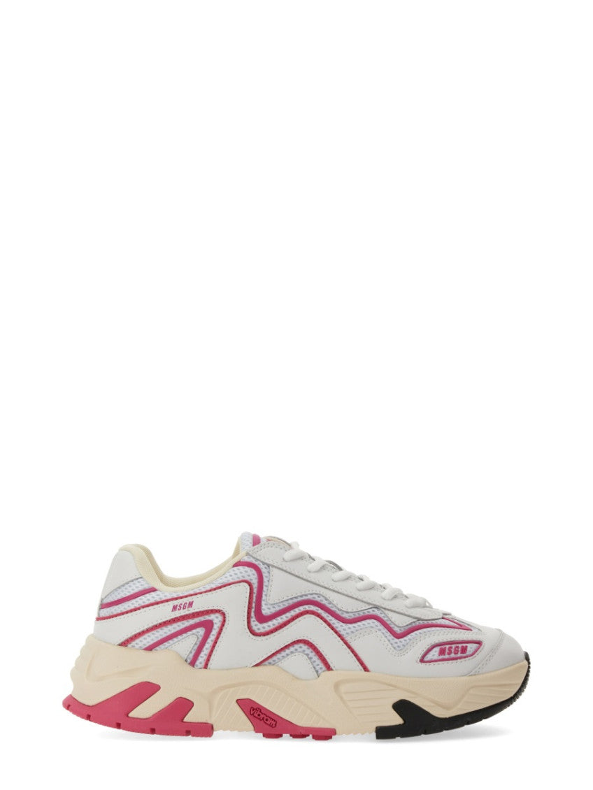 White Color Block Vortex Sneakers 1