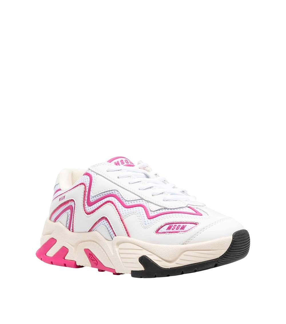 White Color Block Vortex Sneakers 2
