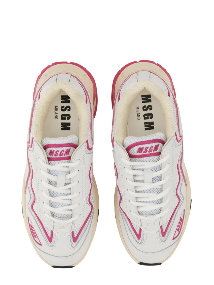 White Color Block Vortex Sneakers 3