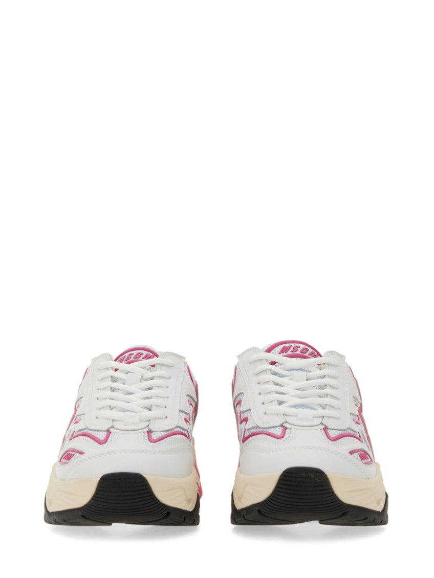 White Color Block Vortex Sneakers 4