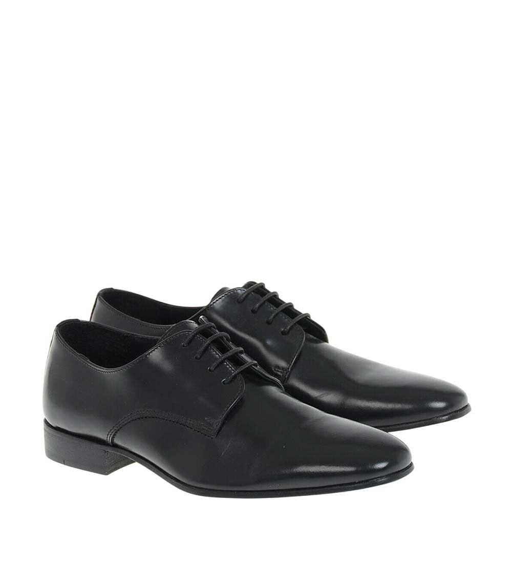 Black Leather Lace Ups Shoes 2