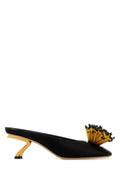 Black Embellished Mules 1
