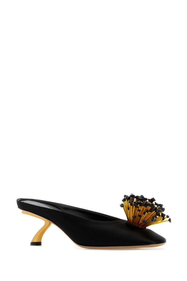 Black Embellished Mules 2