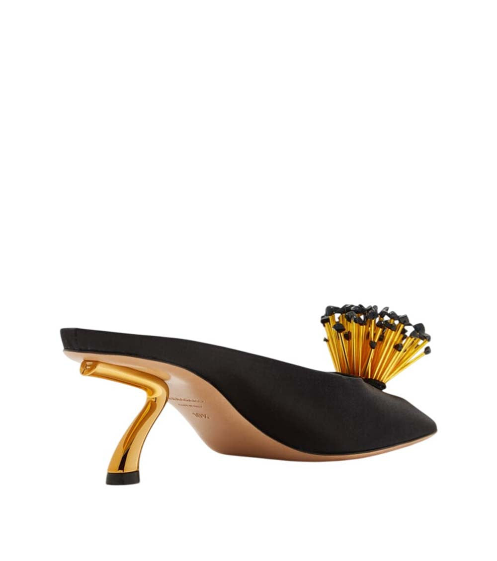 Black Embellished Mules 3