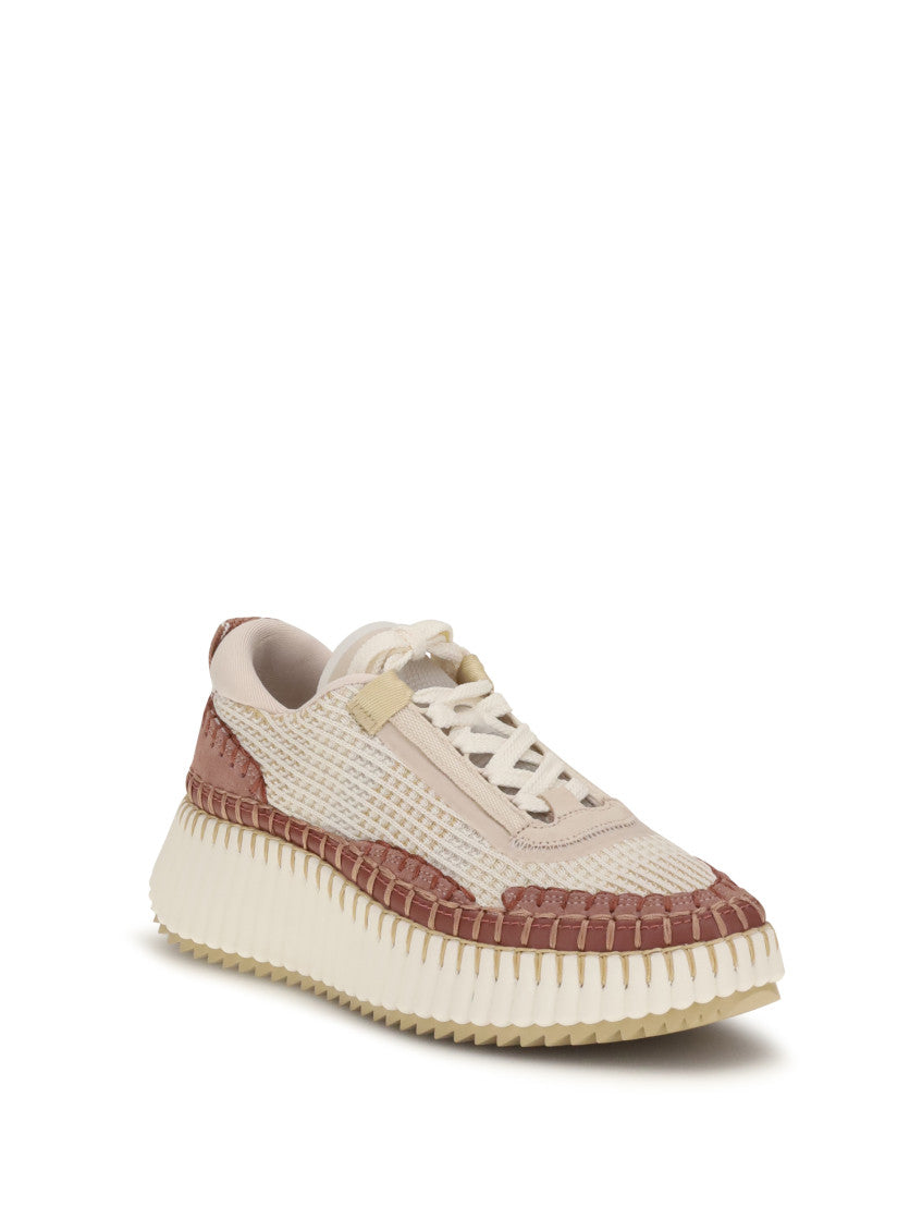 Beige Textured Sneakers 2