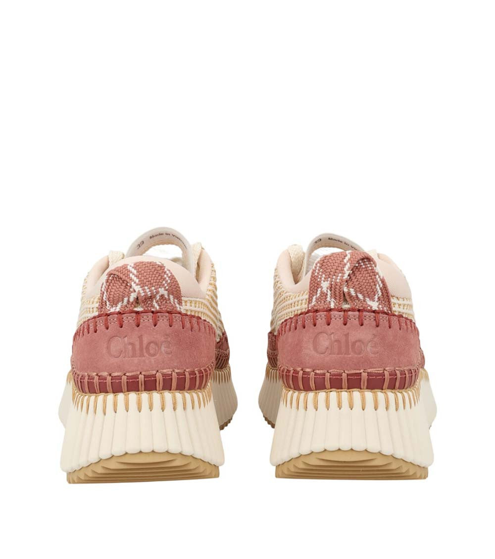 Beige Textured Sneakers 5