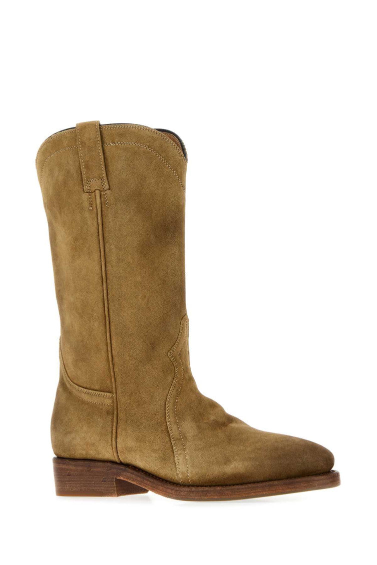 Beige Slip On  Boots 2