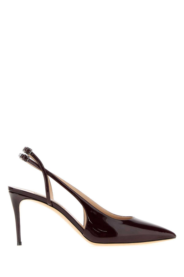 Burgundy Leather  Pumps 1