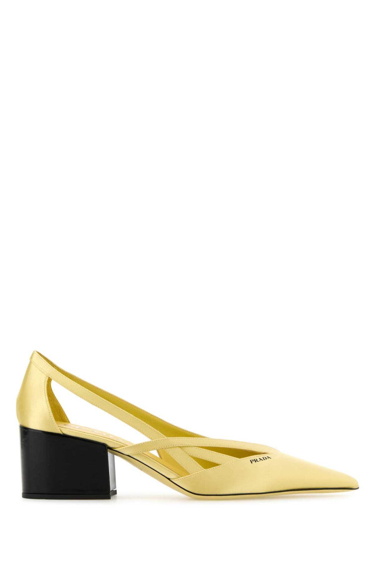 Golden Pointed Toe Pumps 1