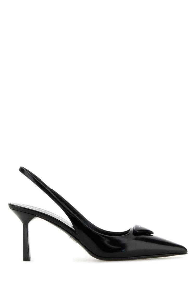 Black Leather Pumps 1