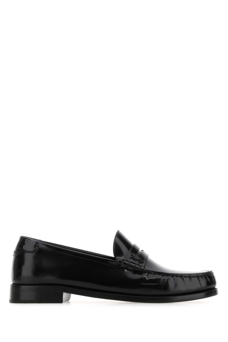 Black Slip On Loafers 1