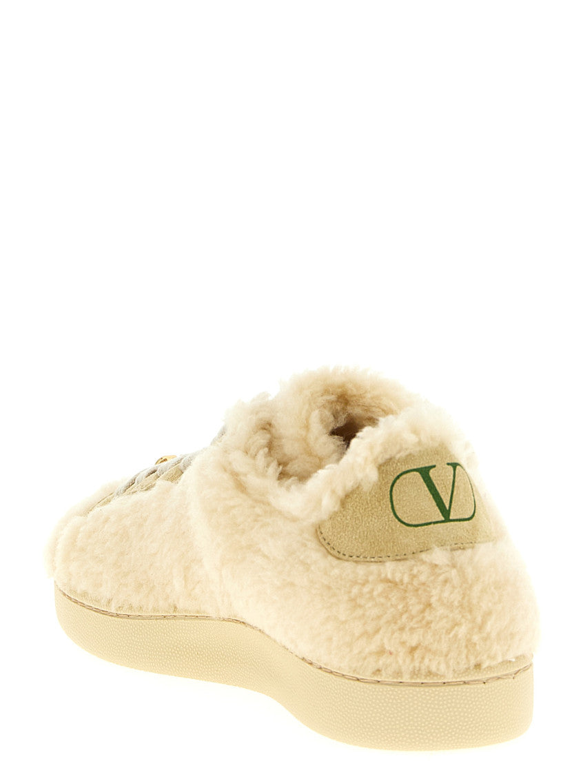 Beige Lace Up Sneakers 3