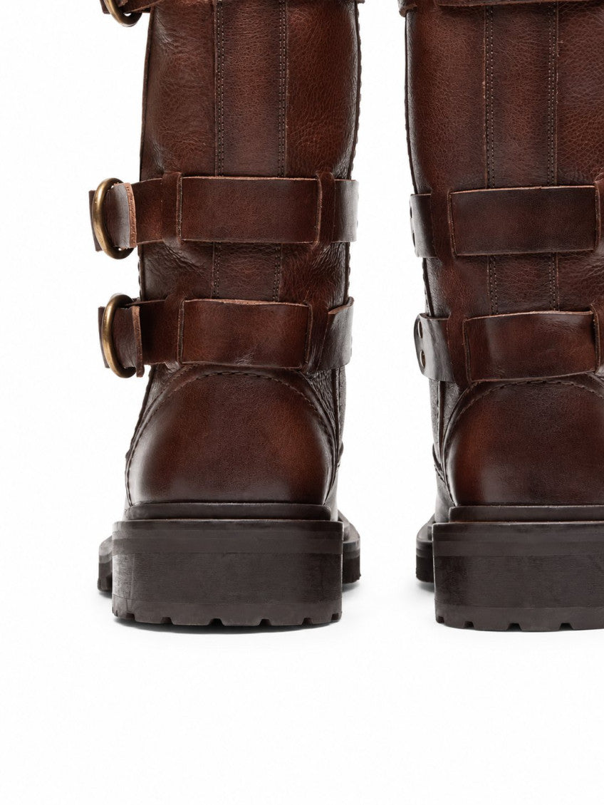Brown Kurt Straps Boots 4