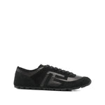 Black Logo Racer Sneakers 1