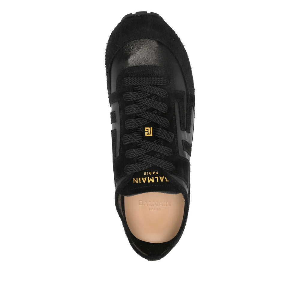 Black Logo Racer Sneakers 3